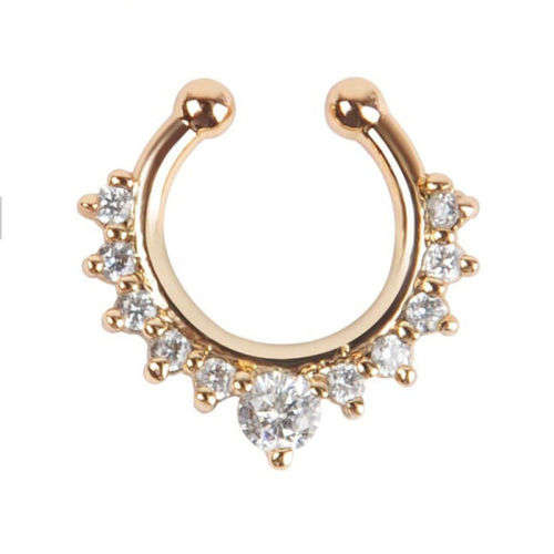 Ladies Sexy & Exotic Non Piercing Nose Ring with Diamantes