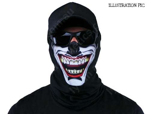 Super Cool  ANGRY CLOWN  Face Bandana Mask