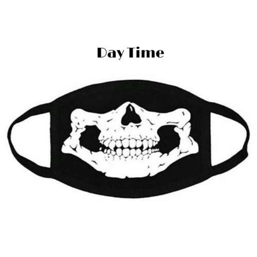 Super Cool  " Smiling Skull "  Luminous Muffle Mask