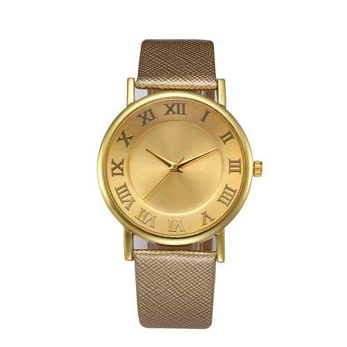 Ladies Stunning Golden Leather Band Watch