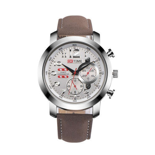 Mens Smart & Sophisticated Suede Leather Band Watch