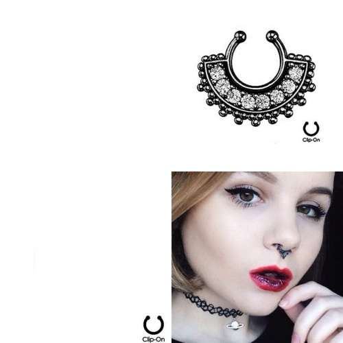 Ladies Sexy & Exotic Non Piercing Nose Ring with Diamantes