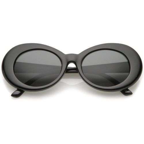 Ladies Cool & Funky Retro  PRADA  Style Sunglasses ( Black / Black )