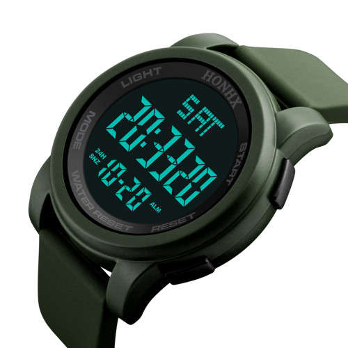 Mens Cool Military Green  "  HONHX "  Sport Watch