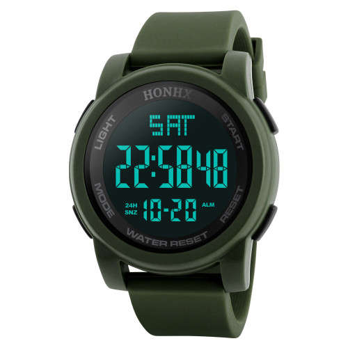 Mens Cool Military Green  "  HONHX "  Sport Watch