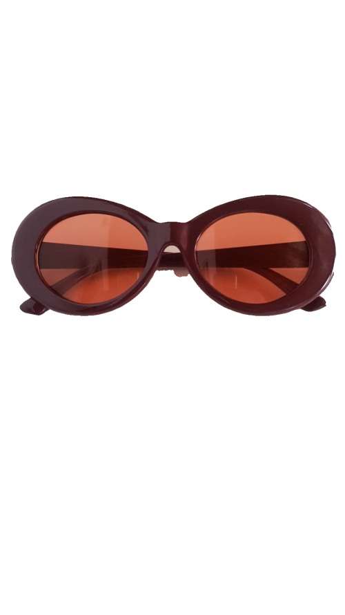 Ladies Cool & Funky Retro  PRADA  Style Sunglasses ( Grape / Brown )