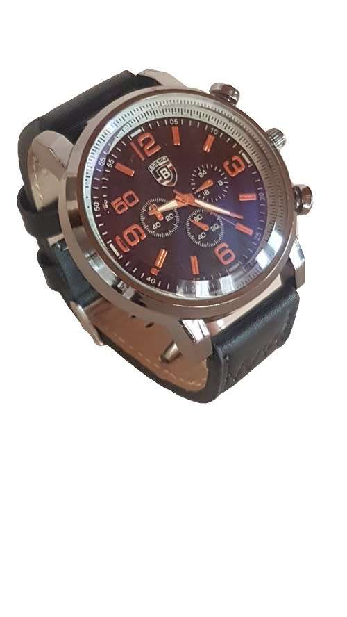 Mens Smart   " BAISHA "   Black Leather Band Watch