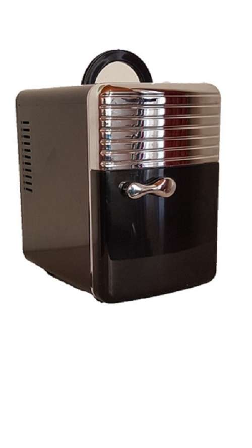 Super Cool & Stylish  ACORP  Retro Look Mini Refrigerator / Cooler  (5L | Black & Silver)