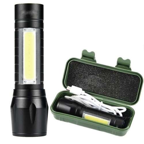 AMAZING , SUPER EFFICIENT , SUPER BRIGHT & HIGH QUALITY RECHARGABLE MINI TORCH WITH STORAGE CASE