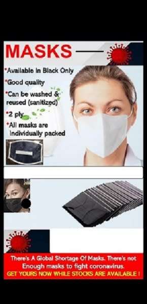 Non - Medical  2 PLY RE-USABLE & WASHABLE  Face Masks ( DARK BLUE Only  ) ( CRAZY PRICE !!!!!!!!! )