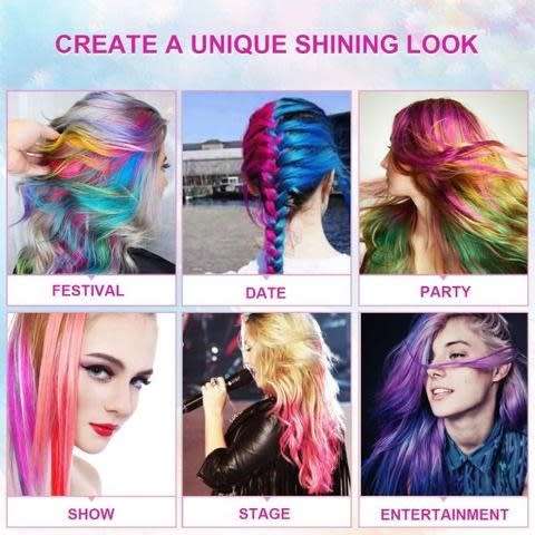 INSTANT COLOUR TEMPORARY HAIR CHALK  ( 12Pcs )