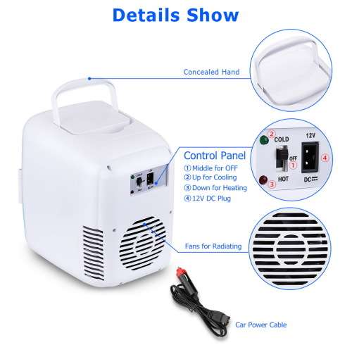 Amazing 4L Electric Mini Desk Fridge Refrigerator & Warmer for the Car or Home