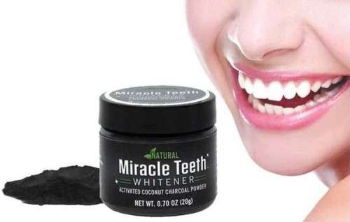 The Amazing Organic  MIRACLE TEETH WHITENER  with Activated Coconut Charcoal