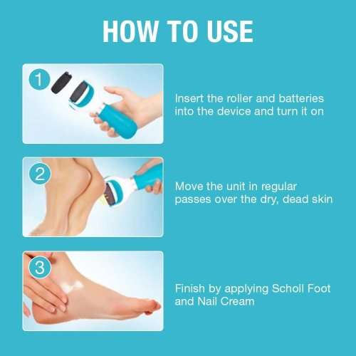 Scholl Velvet Smooth Electronic Foot File Pedi Kit