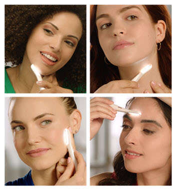 Ladies Flawless Dermaplane GLO Facial Exfoliator and Hair Remover