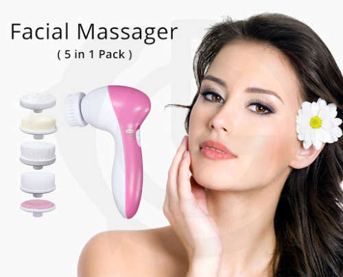 AMAZING  5 IN 1 BEAUTY CARE ELECTRIC FACIAL MASSAGER BRUSH