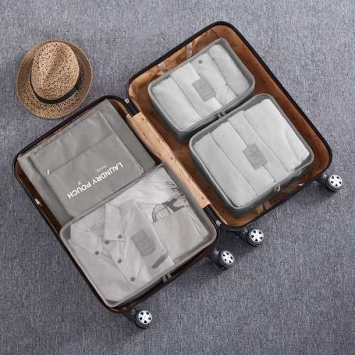 6pc  Holiday and Travel Bag Organizer Set  ( Dark Navy )