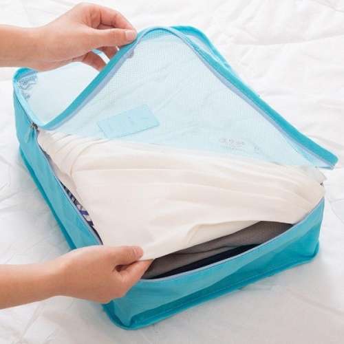 6pc  Holiday and Travel Bag Organizer Set  ( Dark Navy )