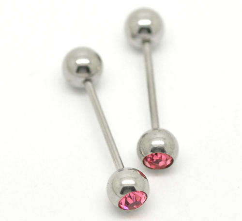 Cool and Sexy Tongue or Nipple Ring (Pink)