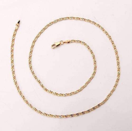 Mens Stunning & Elegant 18K Yellow Gold Filled Swirl Link Chain  ( 50cm )