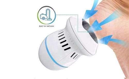 HIGH POWERED and COMPACT CALLUS REMOVER and FOOT FILE WITH BUILT IN VACUUM