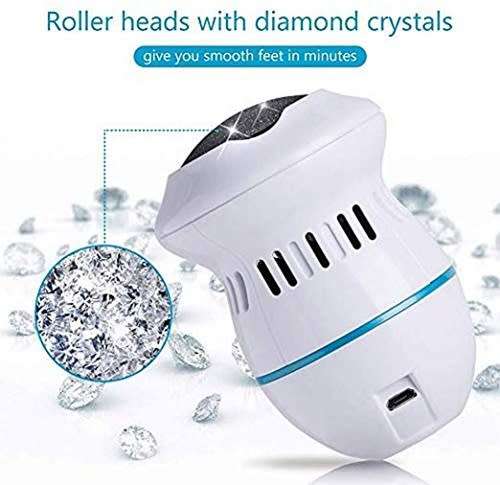 HIGH POWERED and COMPACT CALLUS REMOVER and FOOT FILE WITH BUILT IN VACUUM