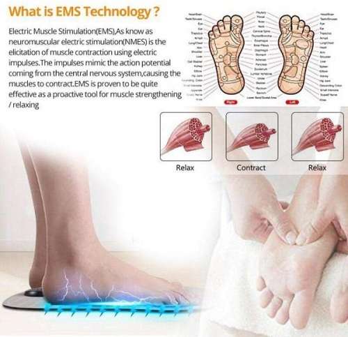 ELECTRIC PAIN and SORE MUSCLE RELIEVING EMS FOOT MASSAGER and MUSCLE STIMULATOR