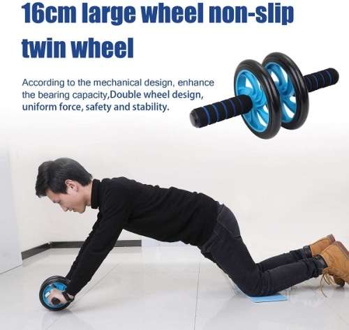 NUTRILITE ABS and CORE MUSCLE BUILDING WHEEL ABDOMINAL WORKOUT MACHINE with  FREE KNEE PAD