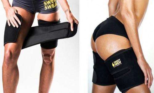 LADIES SWEET SWEAT THIGH COMPRESSION , MUSCLE and CORE SUPPORT BELTS  ( 1 X PAIR )