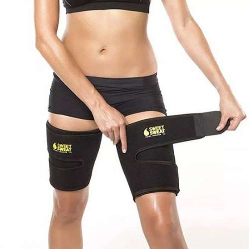 LADIES SWEET SWEAT THIGH COMPRESSION , MUSCLE and CORE SUPPORT BELTS  ( 1 X PAIR )