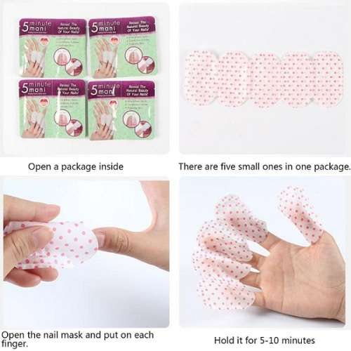 BRILLIANT !!!!!!   5 MINUTE HEALING  NAIL , SKIN and CUTICLE MANI NAIL MASKS  ( 4 Treatment Packs )