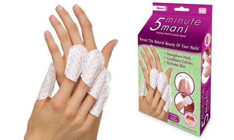BRILLIANT !!!!!!   5 MINUTE HEALING  NAIL , SKIN and CUTICLE MANI NAIL MASKS  ( 4 Treatment Packs )