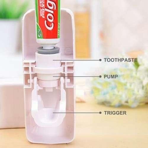 Auto-Squeeze Automatic Toothbrush Wall Mounted Toothpaste Dispenser