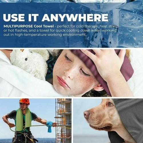 CHILLMATE Instant Cooling and Fatigue Relief  Yoga , Gym  , Outdoor Adventure and Sports Towel