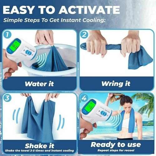 CHILLMATE Instant Cooling and Fatigue Relief  Yoga , Gym  , Outdoor Adventure and Sports Towel