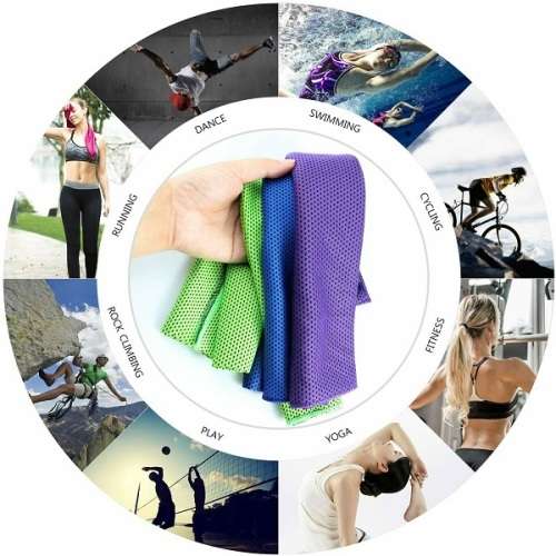 CHILLMATE Instant Cooling and Fatigue Relief  Yoga , Gym  , Outdoor Adventure and Sports Towel