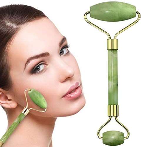 Natural Quartz Stone Jade Derma Roller and Face Massager