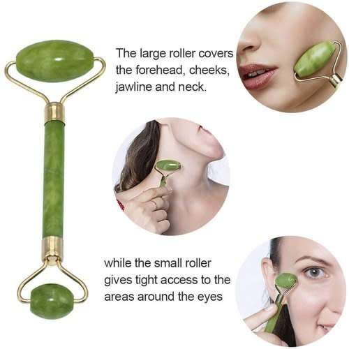 Natural Quartz Stone Jade Derma Roller and Face Massager