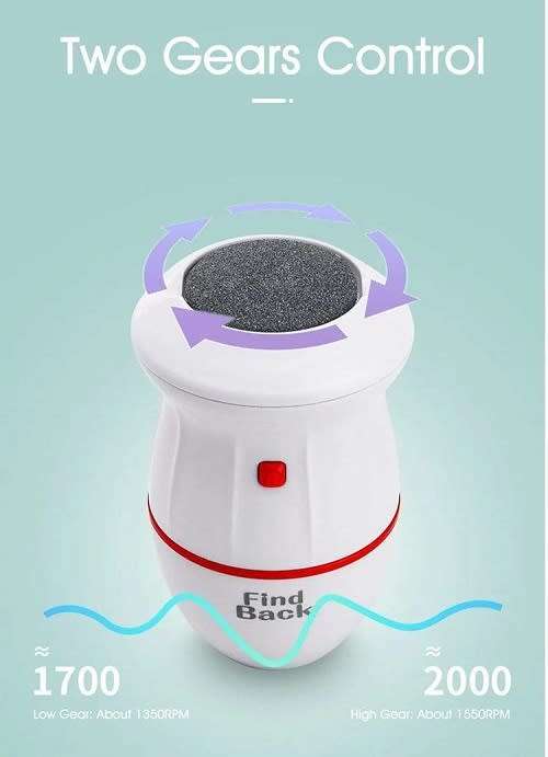 HIGH POWERED and COMPACT CALLUS REMOVER and FOOT FILE WITH BUILTIN VACUUM