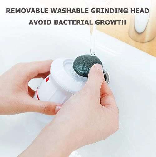 HIGH POWERED and COMPACT CALLUS REMOVER and FOOT FILE WITH BUILTIN VACUUM