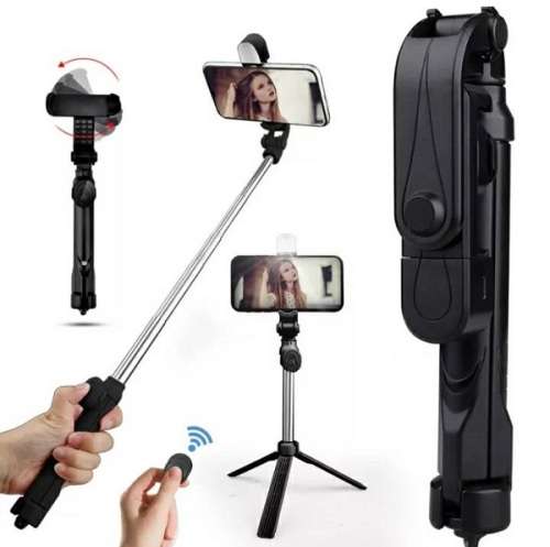 BLUETOOTH TRIPOD SELFIE STICK and LIVE STREAM MEDIA TOOL with WIRELESS REMOTE