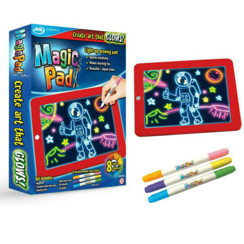 BRILLIANT LIGHTUP MAGICPAD SKETCH , CREATIVITY , EDUCATIONAL and EARLY SKILLS DRAWING PAD