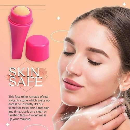 NATURAL VOLCANIC STONE OIL ABSORBING and PORE CLEANING FACIAL BEAUTY ROLLER
