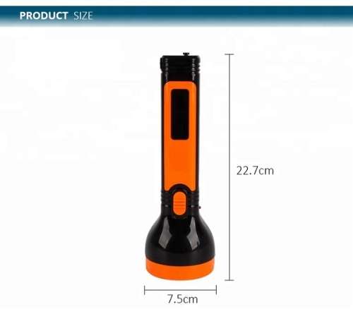 THOJOS POWERFUL and LONG LASTING RECHARGEABLE 2PIN LED TORCH