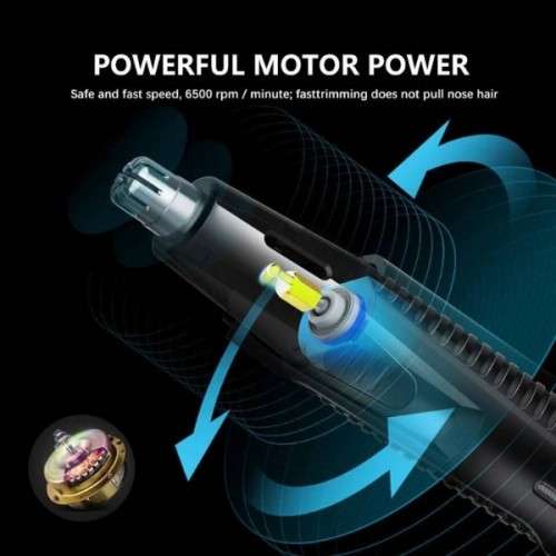 Powerful  2-in-1  Nose hair , Eyebrows and Beard Outline Trimmer