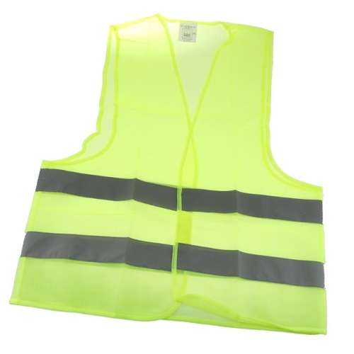 High Quality Neon Green Emergency & On Site Reflective Vests ( Pack of 4 )