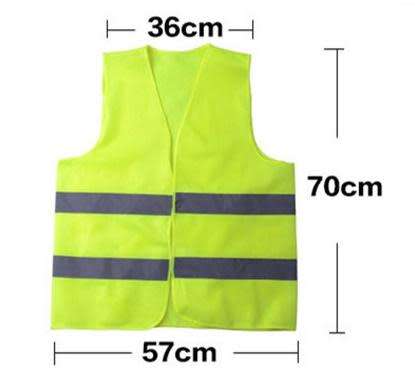High Quality Neon Green Emergency & On Site Reflective Vests ( Pack of 4 )