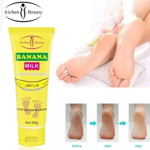 AMAZING !!!!!  5 Day Banana Milk and Shea Butter Cracked Heel Repair and Moisturising Foot Cream