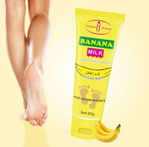 AMAZING !!!!!  5 Day Banana Milk and Shea Butter Cracked Heel Repair and Moisturising Foot Cream