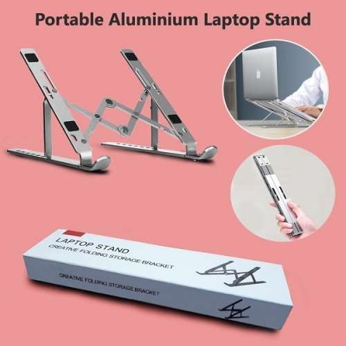 Aluminum Alloy Laptop / Tablet Cooling and Holding Bracket Stand with Free Storage Bag